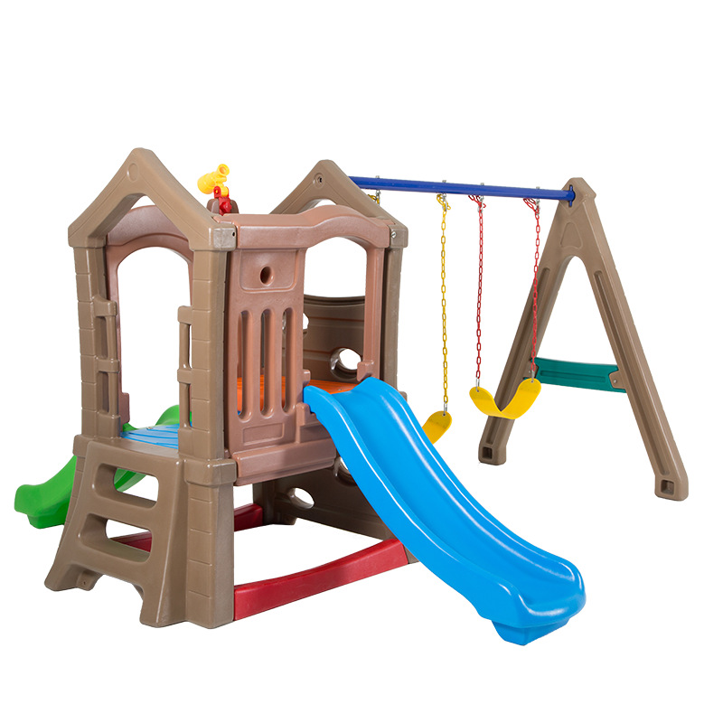 Kids Outdoor Swing Set - 고품질 어린이 실내/실외 플라스틱 이중 슬라이드