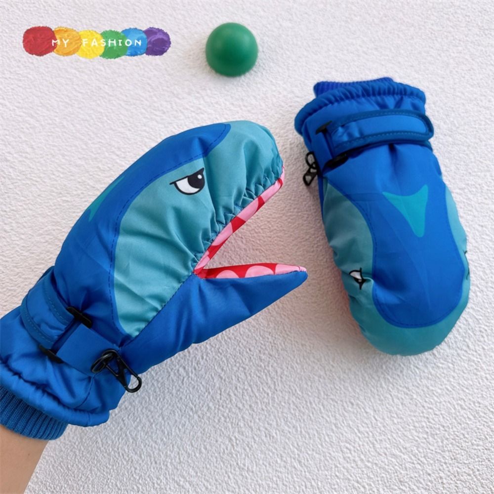 Kids Outdoor Gloves - 만화 어린이 스키 장갑 너클이 있는