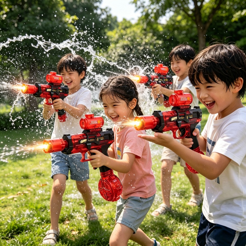 Water Gun Soaker - 시뮬레이션 발사 어린이용 전동 물총 연속