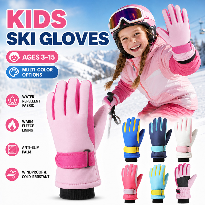 Kids Outdoor Gloves - 어린이 겨울 스키 장갑 방수 방풍