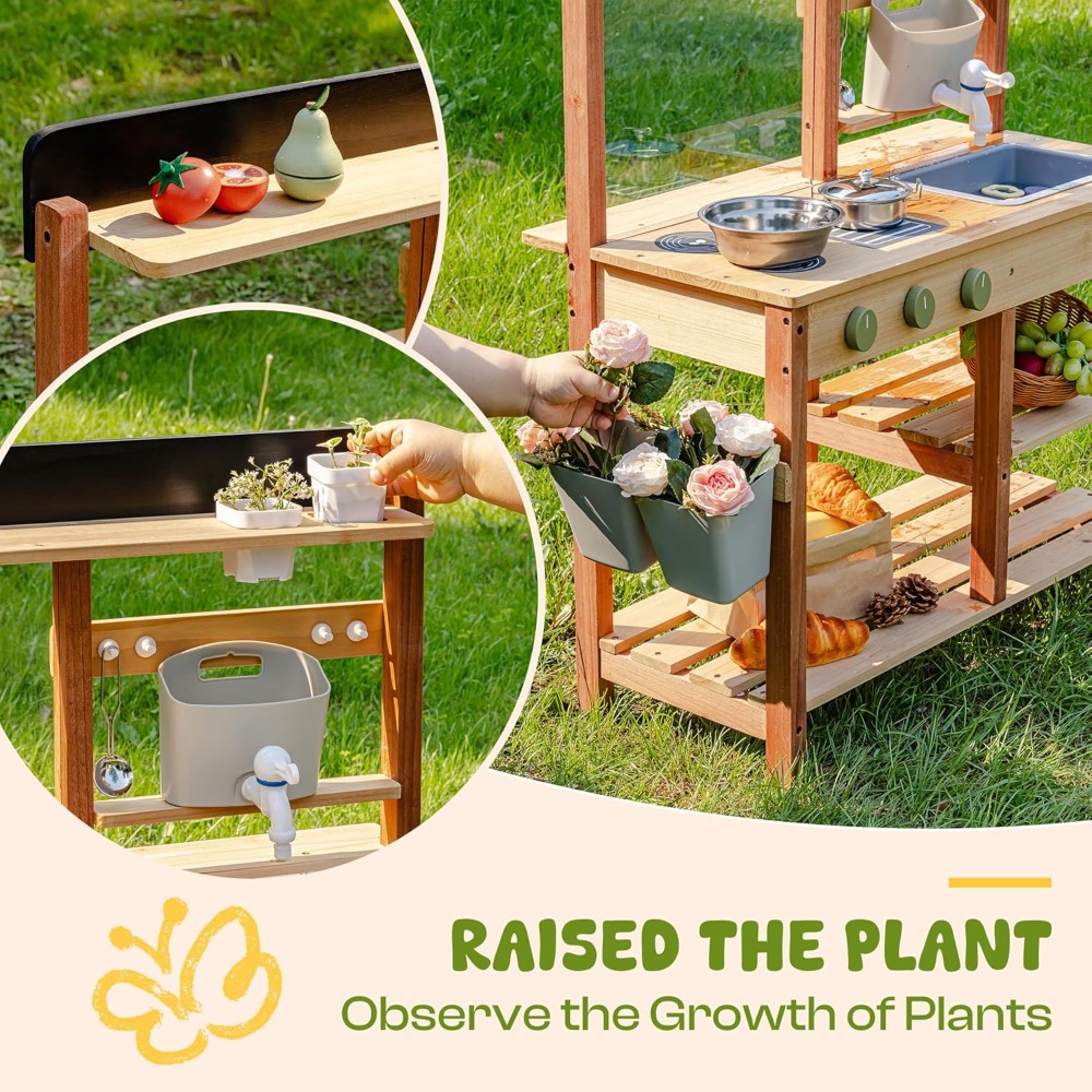 Kids Outdoor Wooden Playset - 미국산 어린이용 야외 놀이용 나무 진흙