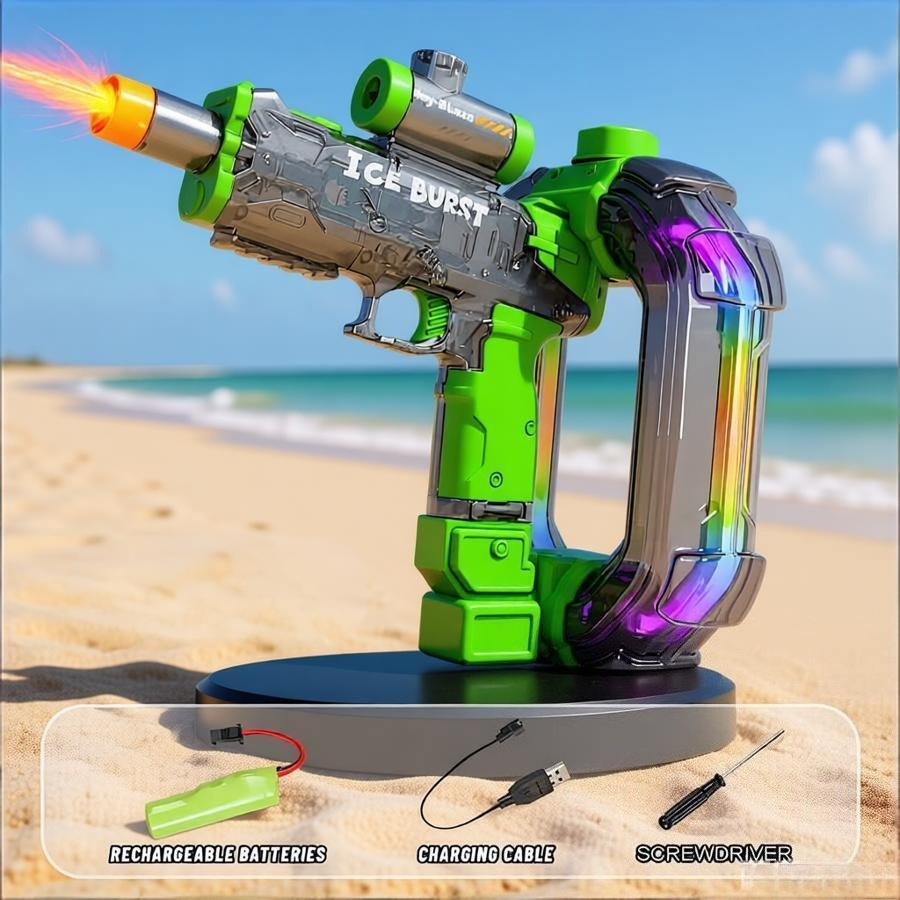 Water Gun Soaker - LED 링형 전동 물총 어린이용 강력