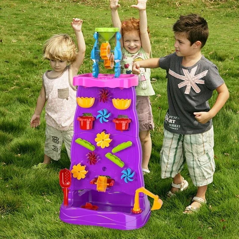 Kids Outdoor Activity Table - 어린이용 워터 테이블 양면 폭포 모래