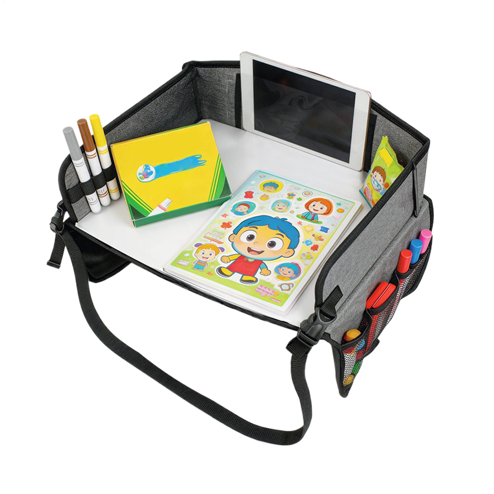 Kids Outdoor Activity Table - 차량용 시트 활동 트레이, 포켓과 조절