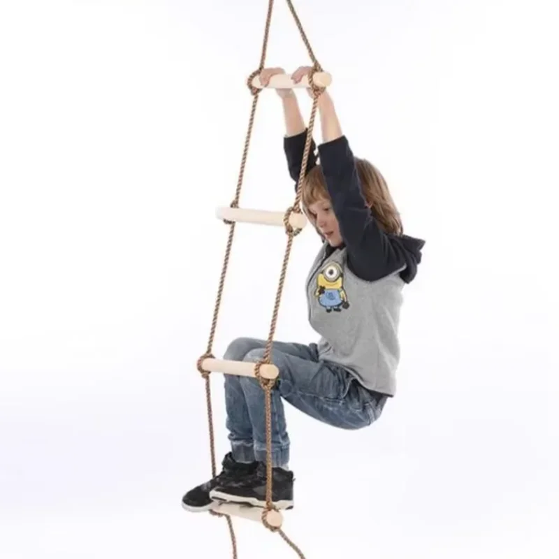 Kids Outdoor Climbing Equipment - 어린이용 나무 로프 사다리 그네 실내외