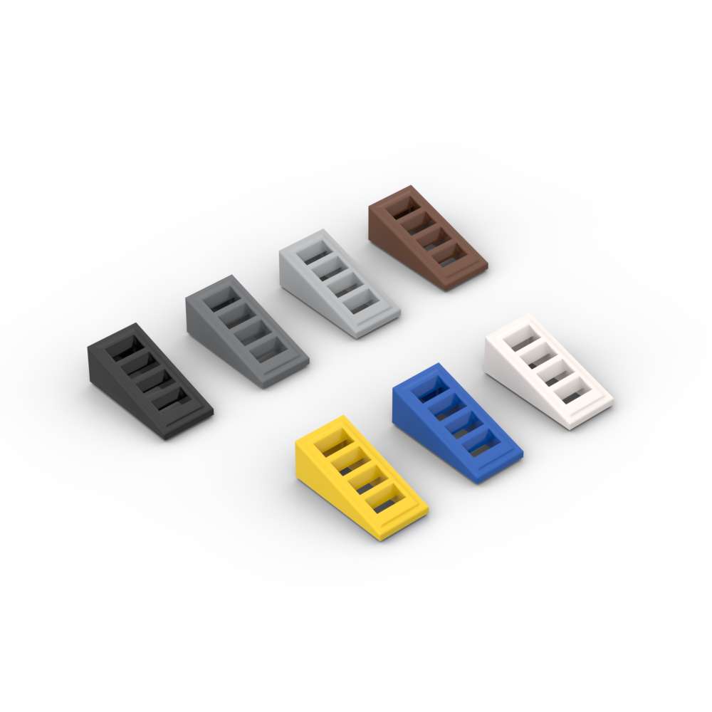 Kids Outdoor Bbq - MOC 10PCS 61409 슬로프 18 2x1x2/3