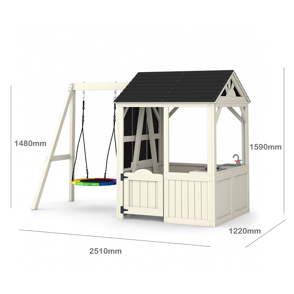 정원 건물 가구 어린이 놀이집 놀이터 역할놀이 야외 피 - Kids Outdoor Wooden Playset 리뷰 및 가격