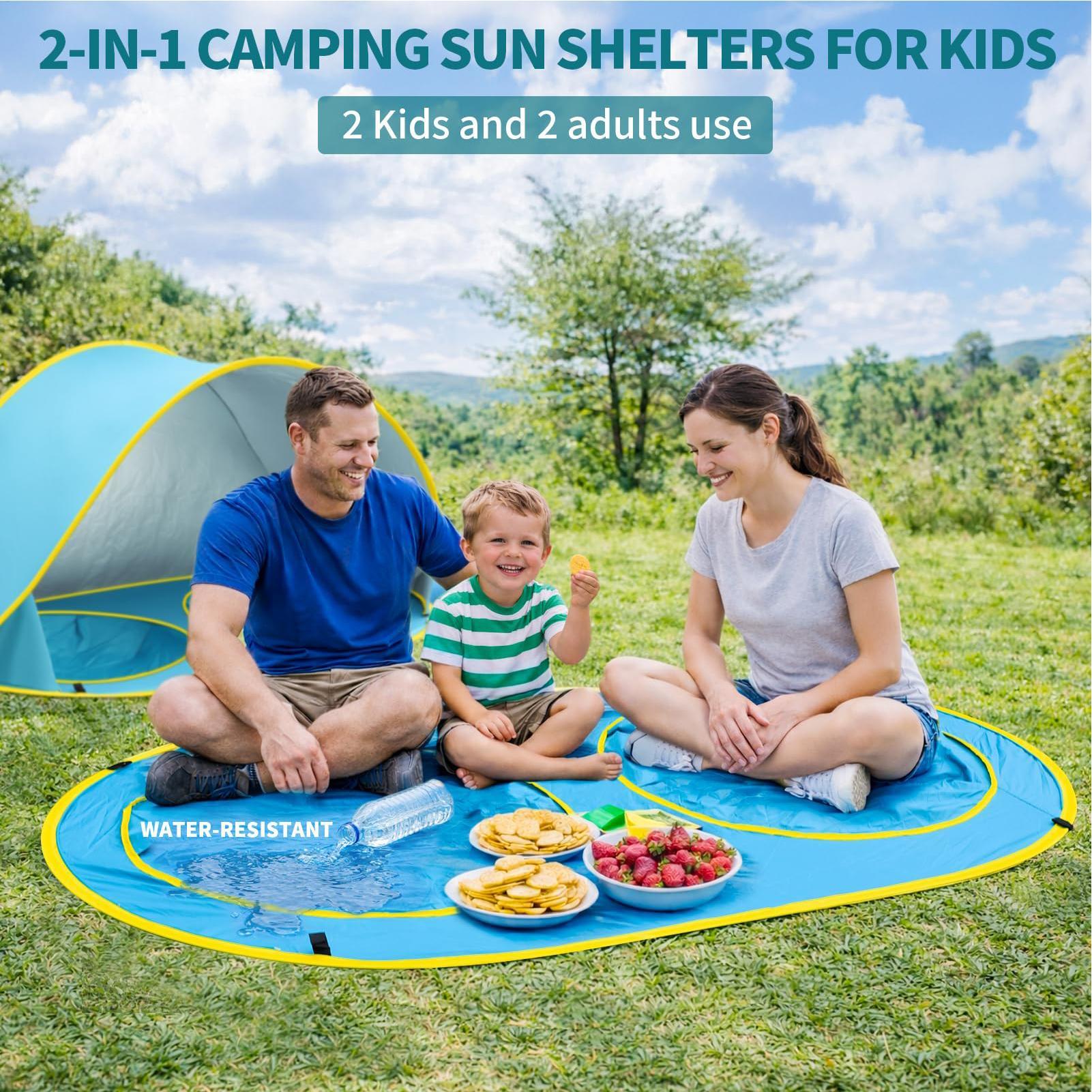 어린이용 비치 텐트 수영장 포함, 자외선 차단 햇빛 가 - Kids Outdoor Tent 리뷰 및 가격