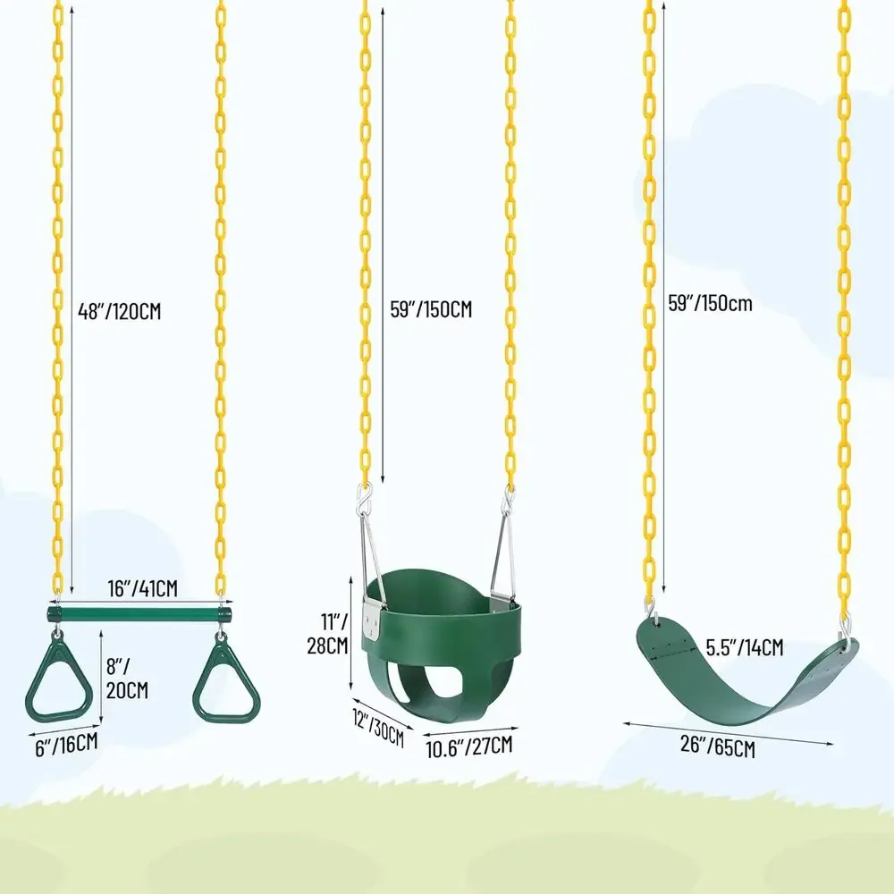 야외용 콤보 그네 세트 (링, 벨트 시트, 버킷 시트, - Kids Outdoor Swing Set 리뷰 및 가격