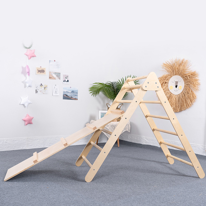접이식 나무 삼각형 클라이머 슬라이드 램프 포함, 실내 - Kids Outdoor Wooden Playset 리뷰 및 가격