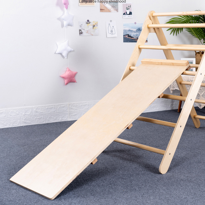 접이식 나무 삼각형 클라이머 슬라이드 램프 포함, 실내 - Kids Outdoor Wooden Playset 리뷰 및 가격