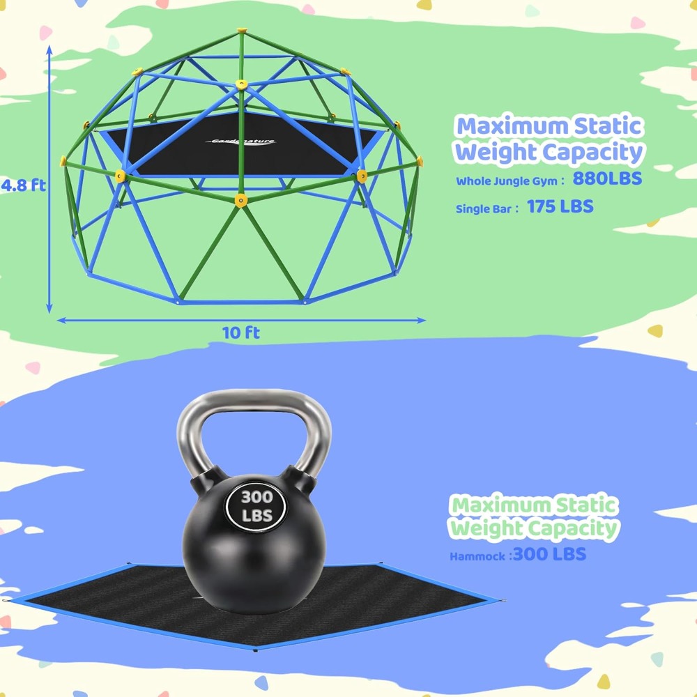야외용 기하학적 돔형 어린이 놀이기구 10피트 해먹 포 - Kids Outdoor Dome Climber 리뷰 및 가격