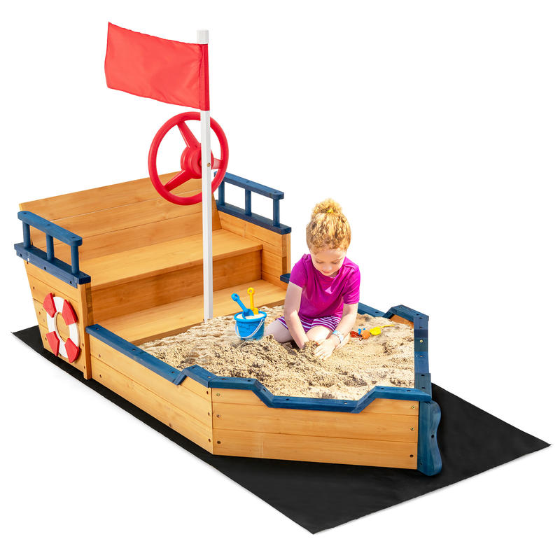 어린이 해적선 나무 모래놀이터 야외 놀이 세트 - Kids Outdoor Wooden Playset 리뷰 및 가격