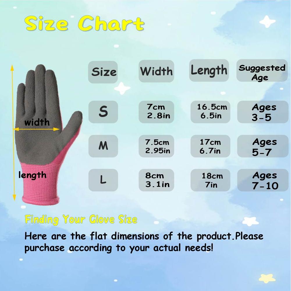4쌍의 어린이용 장갑 다양한 색상과 귀여운 패턴의 라텍 - Kids Outdoor Gloves 리뷰 및 가격