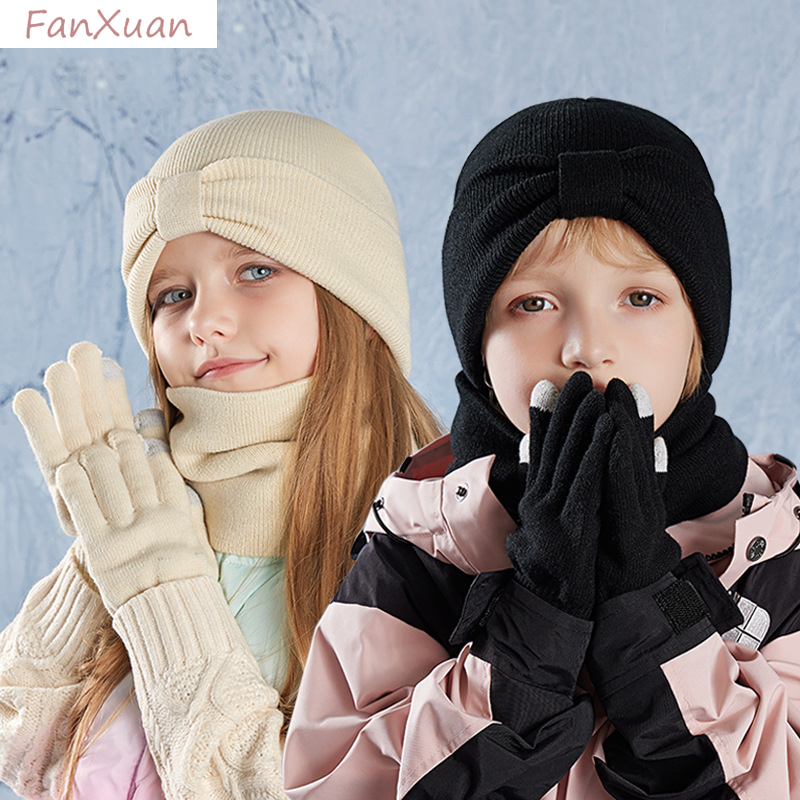 어린이 겨울 모자 스누드 장갑 세트 3종 (여아/남아용 - Kids Outdoor Gloves 리뷰 및 가격