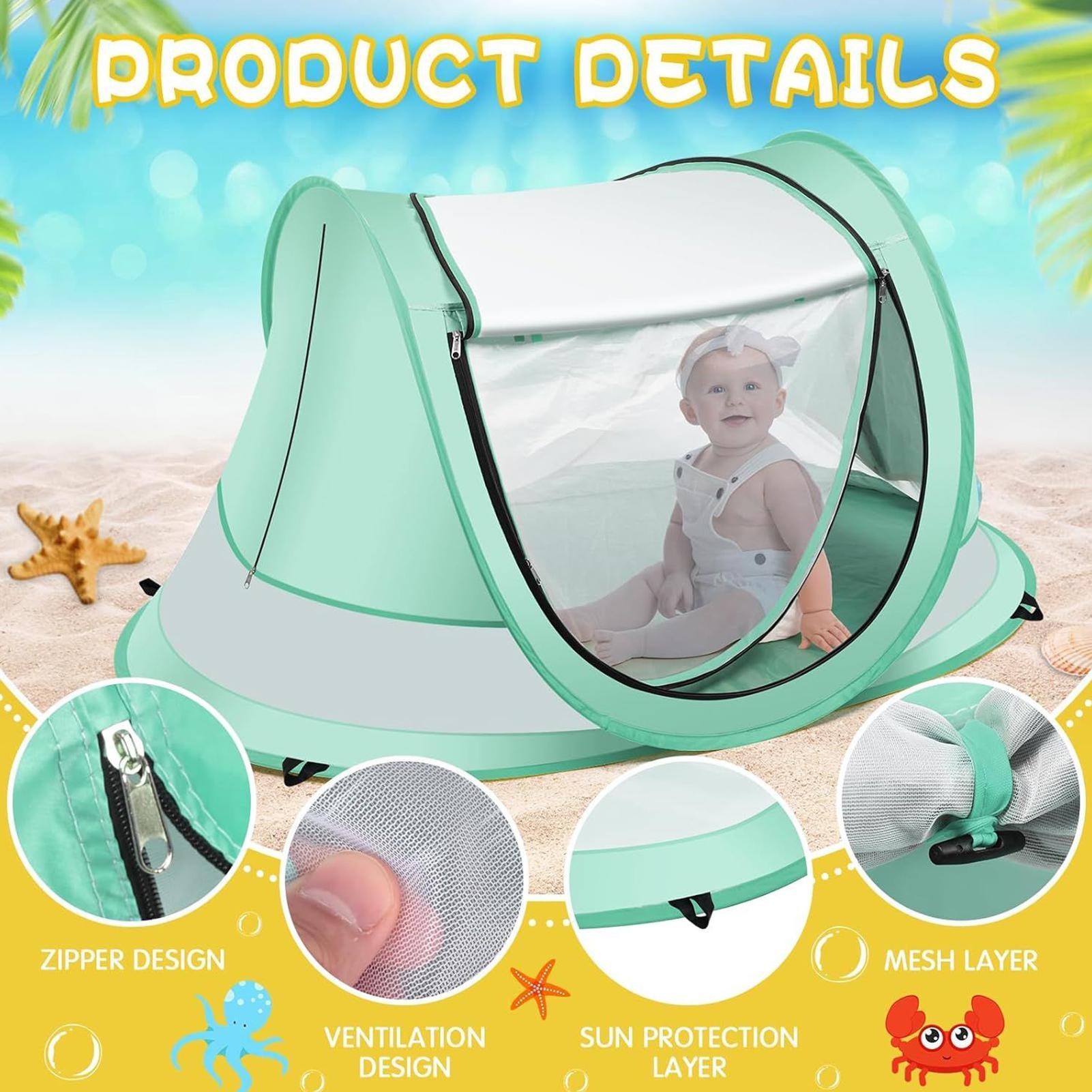 아기 해변 텐트 휴대용 그늘막 수영장 자외선 차단 햇빛 - Kids Outdoor Tent 리뷰 및 가격