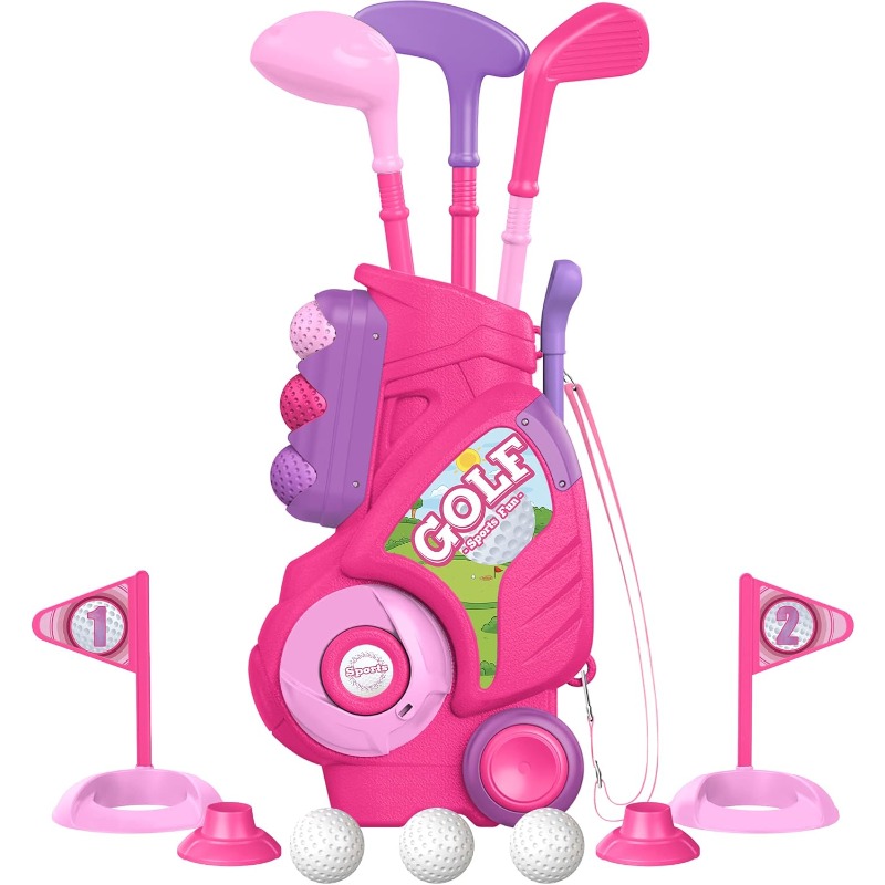 유아용 골프채 세트, 바퀴 달린 골프 카트, 어깨 스트 - Kids Indoor Outdoor Cart 리뷰 및 가격