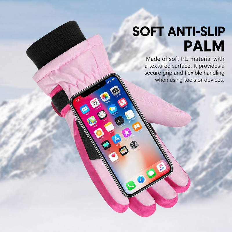 어린이 겨울 스키 장갑 방수 방풍 어린이 눈 장갑 소년 - Kids Outdoor Gloves 리뷰 및 가격