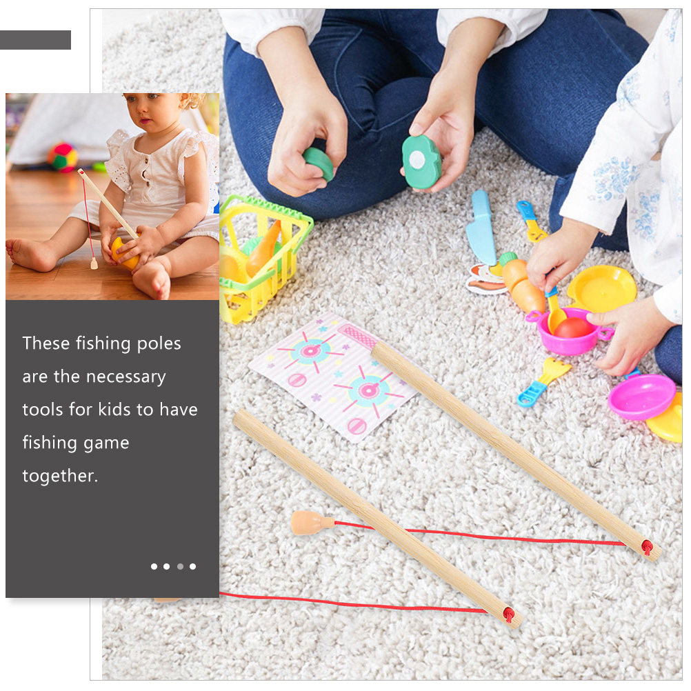 10Pcs 나무 낚싯대 세트 어린이를 위한 소형 낚싯대 - Kids Outdoor Wooden Playset 리뷰 및 가격