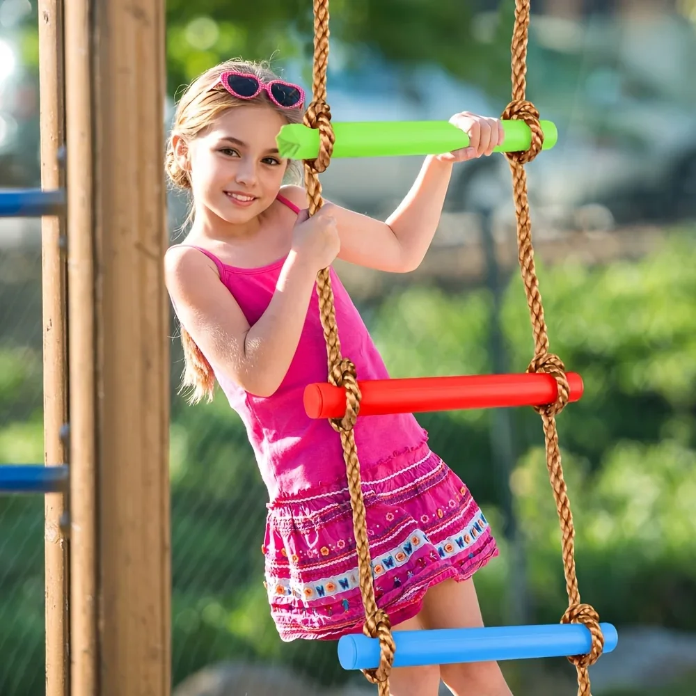 1개 다채로운 색상의 어린이용 등반 사다리 그네 - 가 - Kids Outdoor Climbing Equipment 리뷰 및 가격
