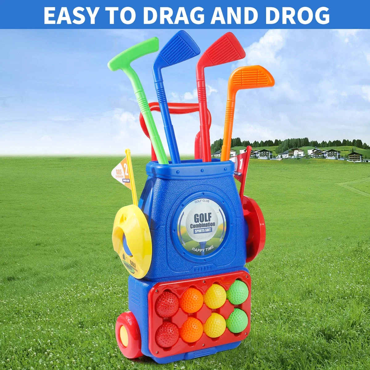 MQUDUO 어린이 골프 퍼팅 게임 세트(롤링 카트,  - Kids Indoor Outdoor Cart 리뷰 및 가격