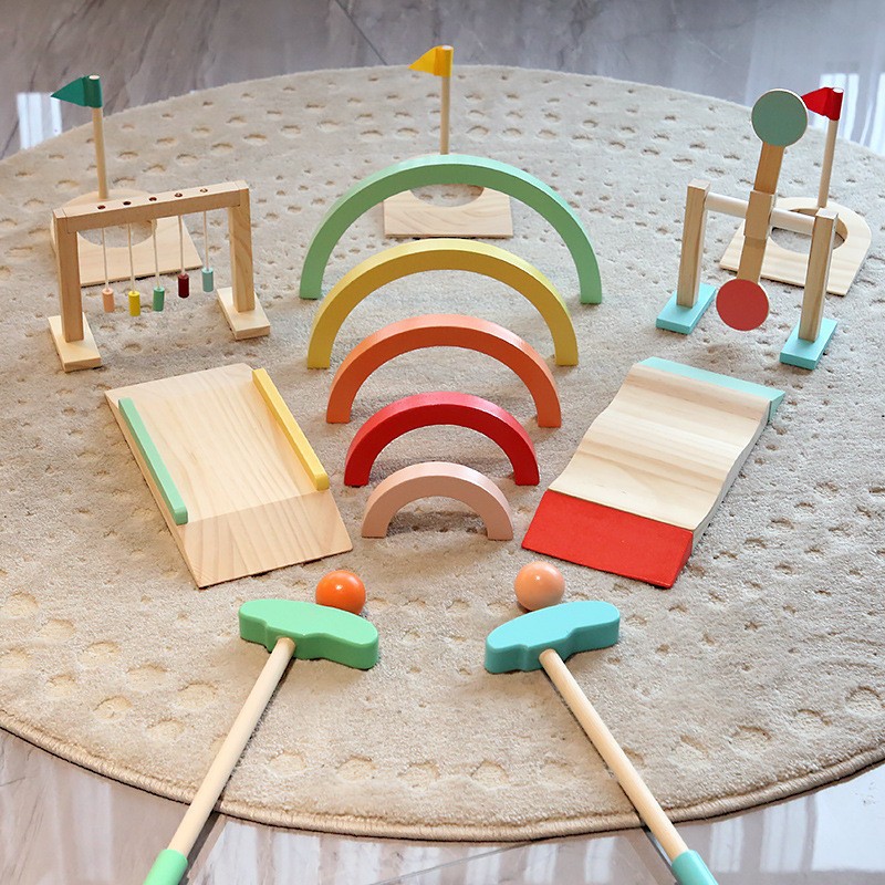 어린이 골프 공 세트 나무 골프 공 키트 어린이 야외  - Kids Outdoor Wooden Playset 리뷰 및 가격