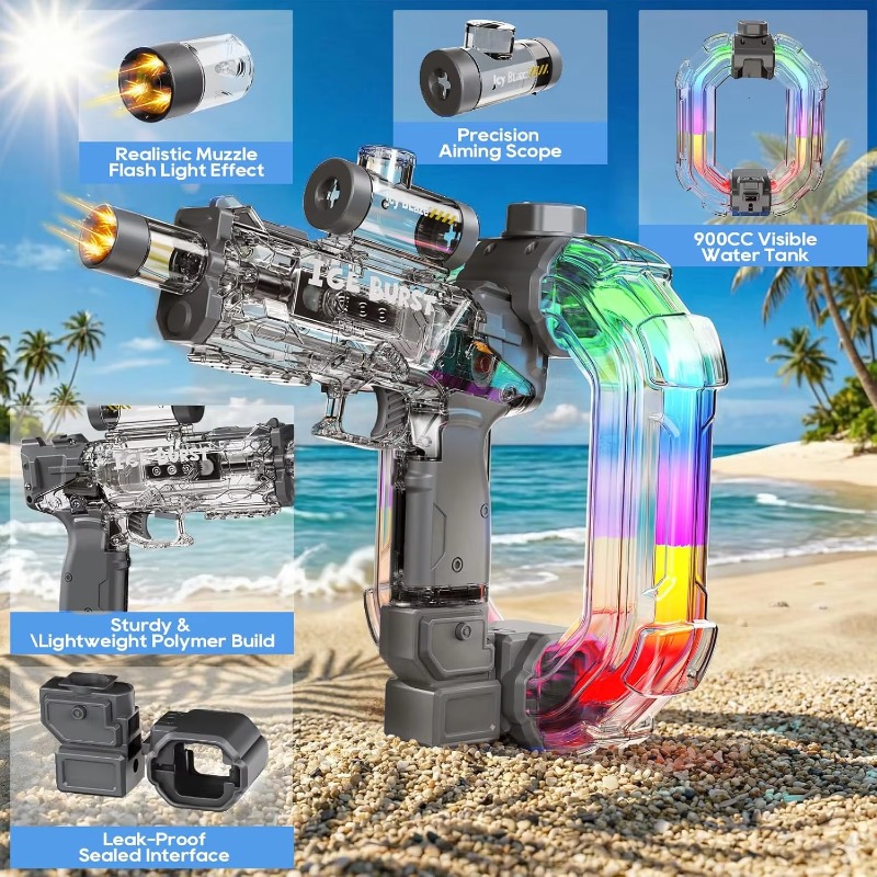 LED 링형 전동 물총 어린이용 강력 슈팅 게임 자동  - Water Gun Soaker 리뷰 및 가격