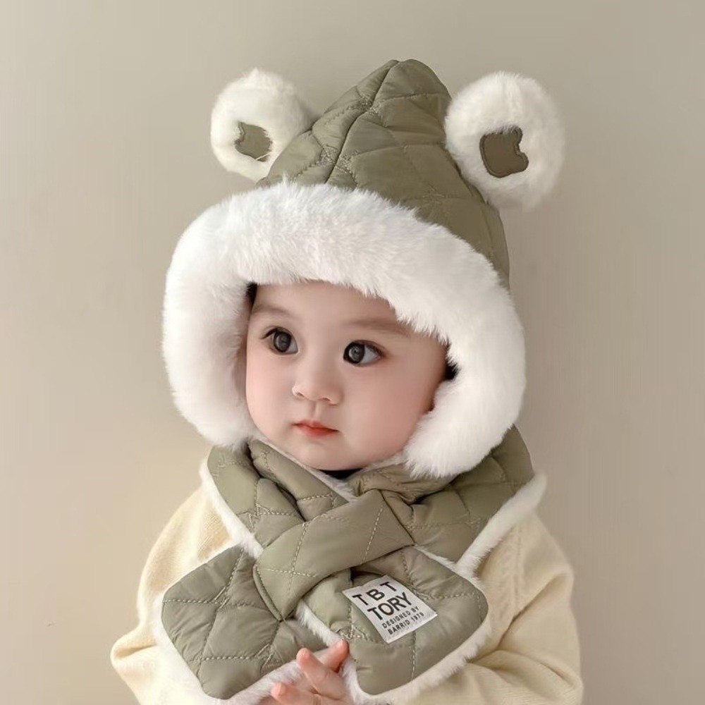 새로운 통합형 모자 스카프 세트 따뜻한 방한 풀오버 캡 - Kids Outdoor Gloves 리뷰 및 가격