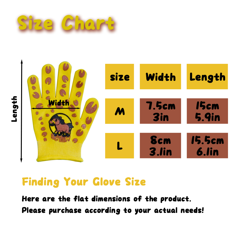 4쌍 어린이용 원예 장갑 귀여운 노란색 녹색 핀트, 소 - Kids Outdoor Gloves 리뷰 및 가격