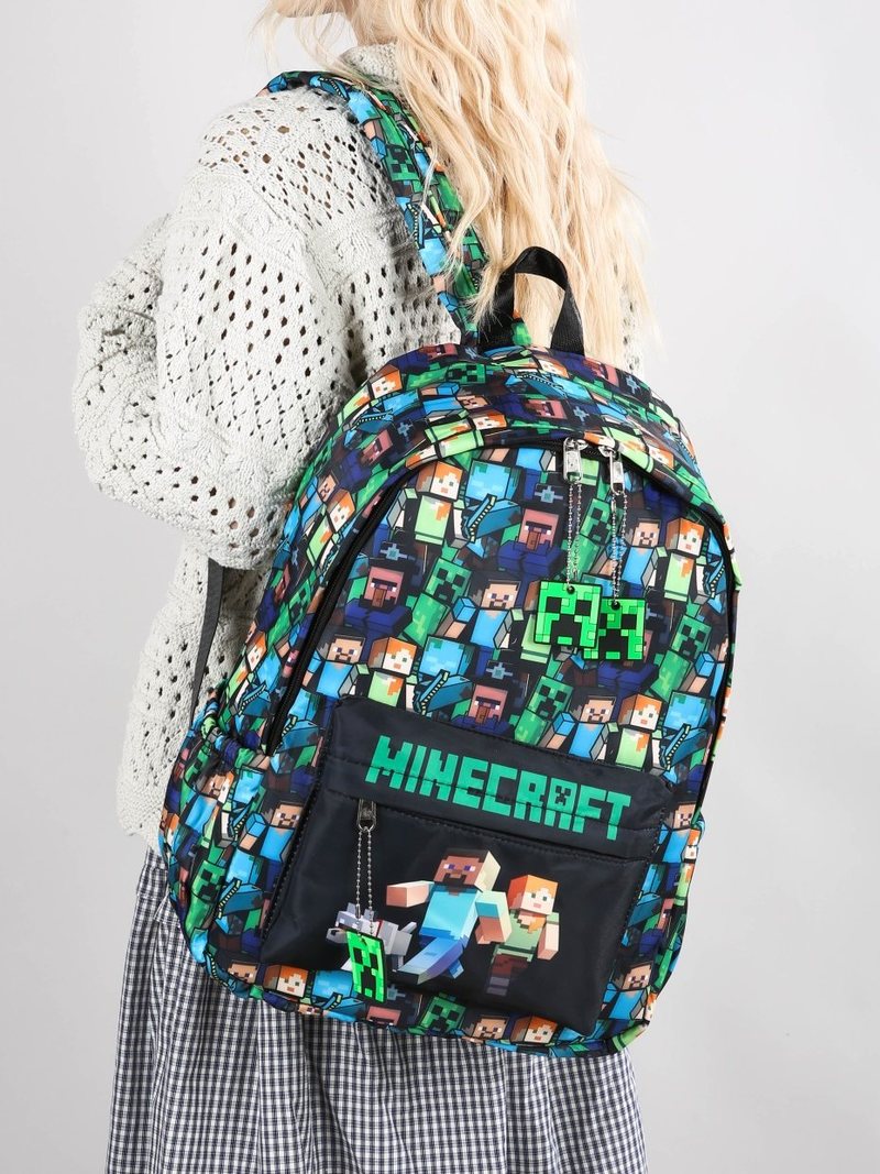 Minecraft 배낭 그래피티 프린트 경량 학교 배낭 - Kids Outdoor Backpack 리뷰 및 가격