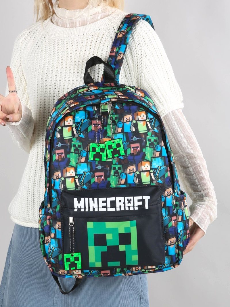 Minecraft 배낭 그래피티 프린트 경량 학교 배낭 - Kids Outdoor Backpack 리뷰 및 가격