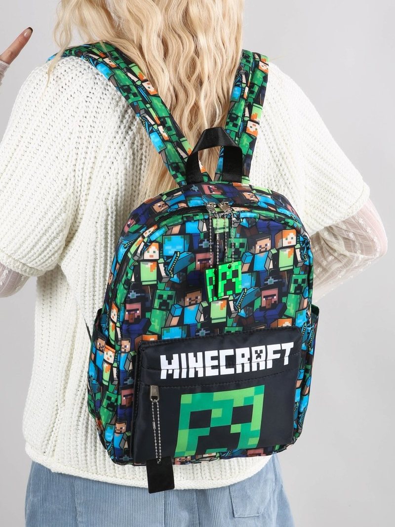 Minecraft 배낭 그래피티 프린트 경량 학교 배낭 - Kids Outdoor Backpack 리뷰 및 가격