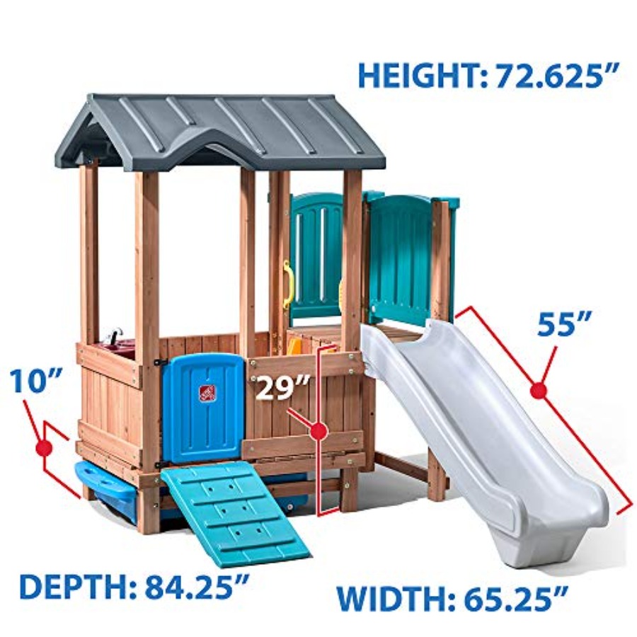 우드랜드 어드벤처 플레이하우스 & 슬라이드, 어린이 야 - Kids Outdoor Swing Set 리뷰 및 가격