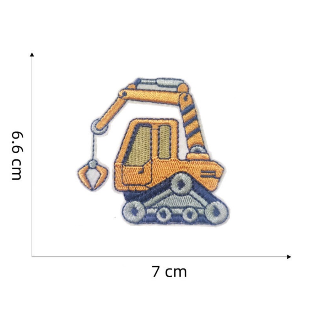 7Pcs 만화 노란색 엔지니어링 차량 굴삭기 철 자수  - Kids Outdoor Digger 리뷰 및 가격