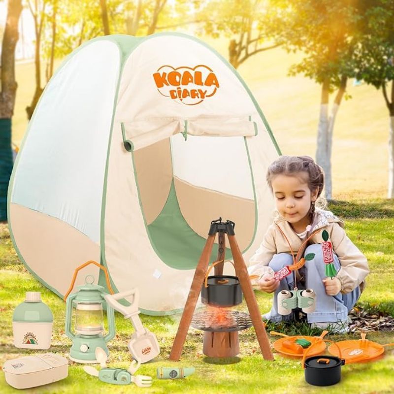 어린이 캠핑 세트 캠프 파이어가있는 소년을위한 유아 장 - Kids Outdoor Tent 리뷰 및 가격