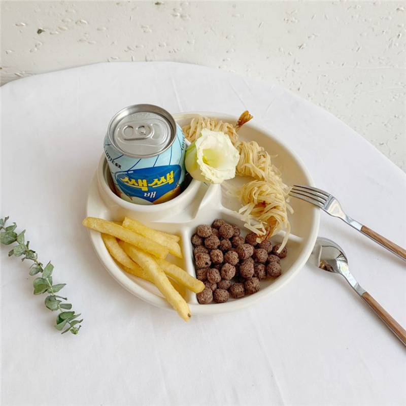 21cm 아침 식사 분할 접시 휴대용 바베큐 피크닉 트 - Kids Outdoor Bbq 리뷰 및 가격