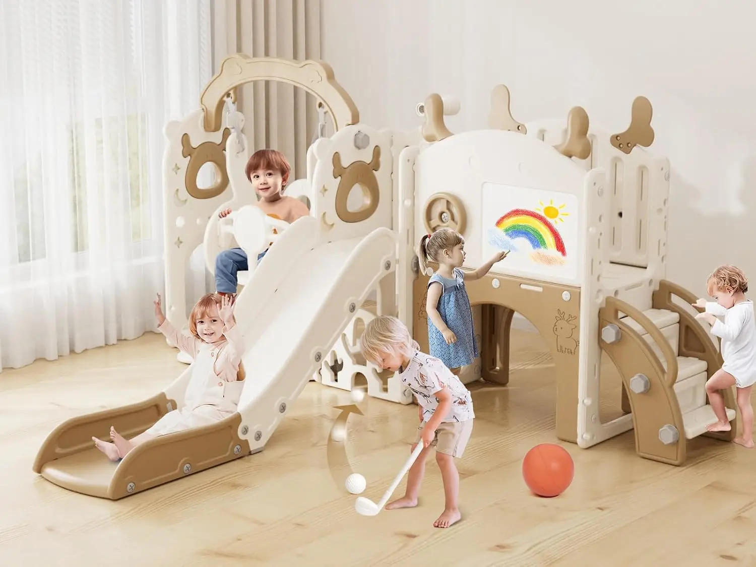 13-in-1 유아용 슬라이드 및 스윙 세트, 1세 이 - Kids Outdoor Swing Set 리뷰 및 가격