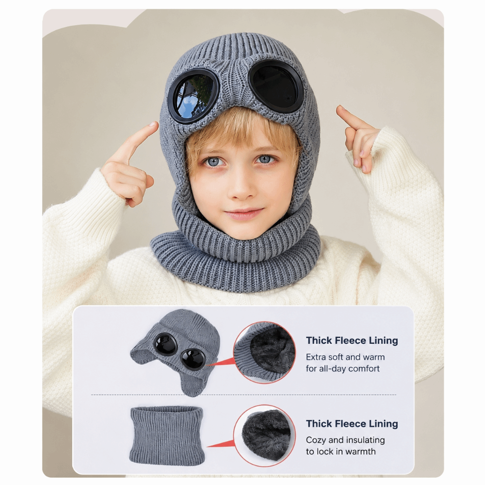 2 개/대 겨울 어린이 스키 모자 스카프 세트 안감 방 - Kids Outdoor Gloves 리뷰 및 가격