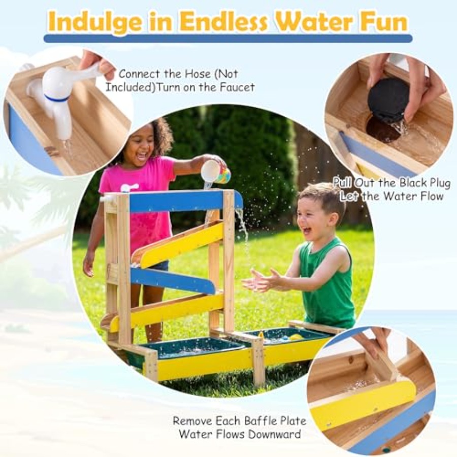 3세 이상 어린이용 야외 놀이 세트: 나무 모래 및 물 - Kids Outdoor Wooden Playset 리뷰 및 가격