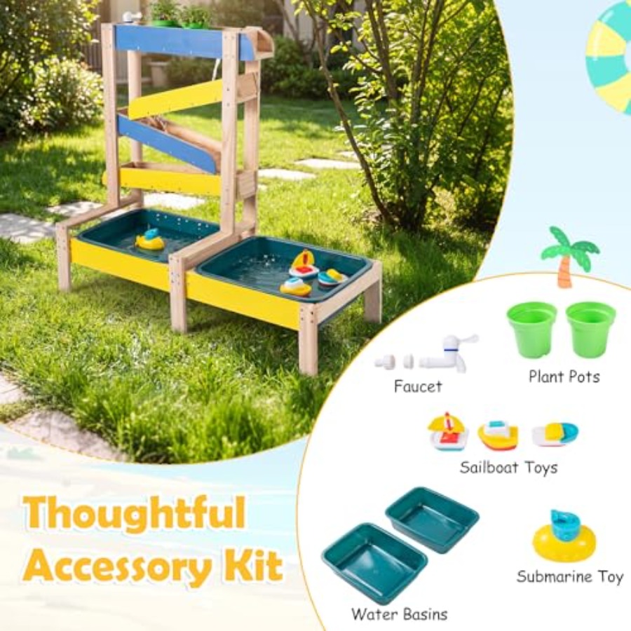 3세 이상 어린이용 야외 놀이 세트: 나무 모래 및 물 - Kids Outdoor Wooden Playset 리뷰 및 가격