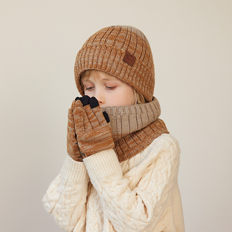 남아용 겨울 니트 장갑 모자 스카프, 야외 방풍 양털, - Kids Outdoor Gloves 리뷰 및 가격