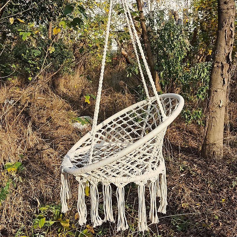 2025 북유럽 정원 수제 니트 라운드 교수형 해먹 야 - Kids Outdoor Chair 리뷰 및 가격
